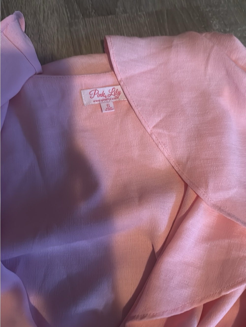 Pink Lily Pink Ruffle Wrap Romper - Picture 2 of 2